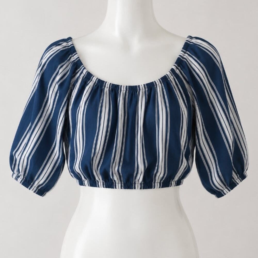 Show Me Your Mumu Revolve Lima Stripe Off Shoulder Crop Top